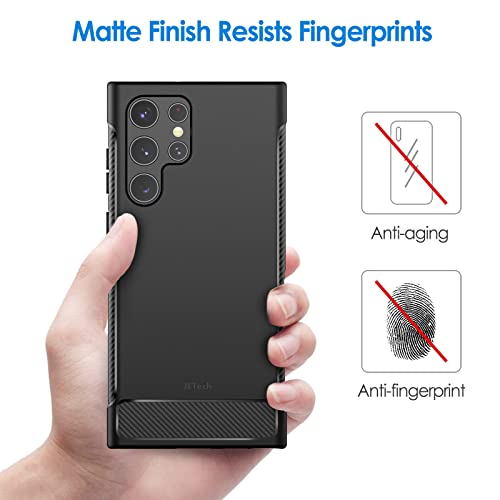 JETech Slim Case for Samsung Galaxy S22 Ultra, Black | Soft TPU Design, Matte Finish, Shockproof Protection
