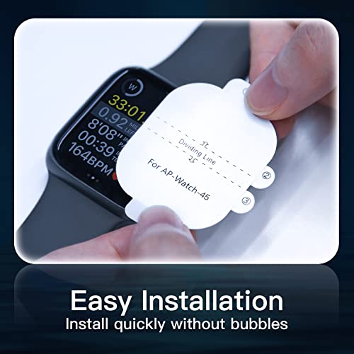 JETech TPU Screen Protector for Apple Watch Series 9/8/7 45mm, 3-Pack - size: Apple Watch Series 9/8/7 45mm