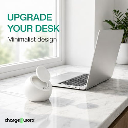 Wireless Charger, MagSafe Charger Stand, Phone Stand for Desk, White - color: White
