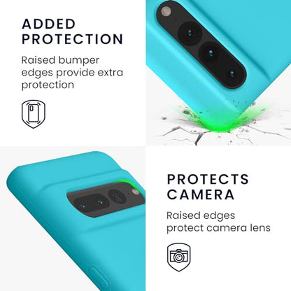 kwmobile Case Compatible with Google Pixel 7 Pro Case - TPU Silicone Phone Cover with Soft Finish - Cool Glacier - color: Cool Glacier, size: Pixel 7 Pro