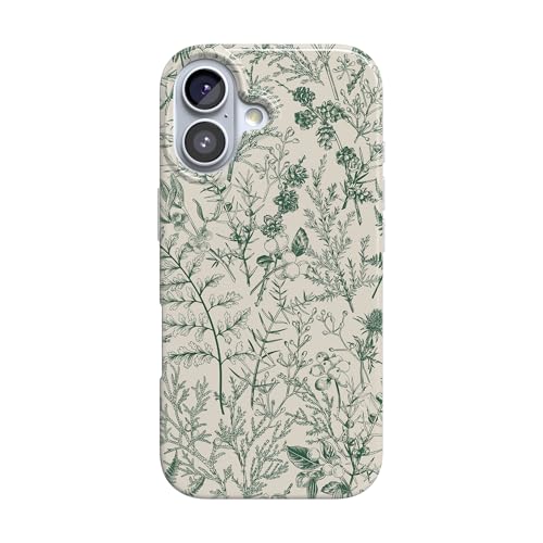 Casely iPhone 17 Case | Green Floral | Sage Garden | Compatible with MagSafe | Classic Ultra Slim Design - color: Sage Garden | Green Floral
