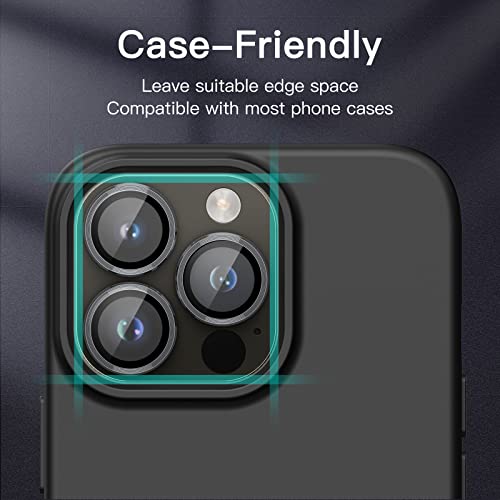 JETech Camera Lens Protector for iPhone 14 Pro/14 Pro Max, Space Black - color: Space Black