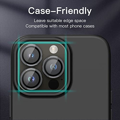 JETech Camera Lens Protector for iPhone 14 Pro/14 Pro Max, Space Black - color: Space Black