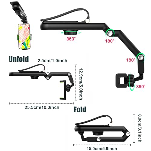 Sunvisor Phone Holder for Car | 360 Phone Holder Rotating Car Clip on Sun Visor Cellphone Holders | Universal 360 Dashboard Phone Holders | Auto Cell Phone Holder for Car Cellphone Automobile Cradles - style: C