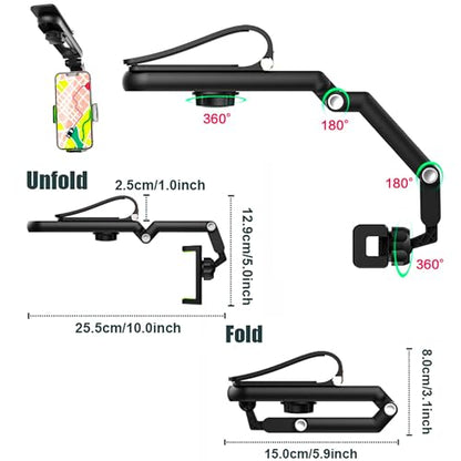 Sunvisor Phone Holder for Car | 360 Phone Holder Rotating Car Clip on Sun Visor Cellphone Holders | Universal 360 Dashboard Phone Holders | Auto Cell Phone Holder for Car Cellphone Automobile Cradles - style: C