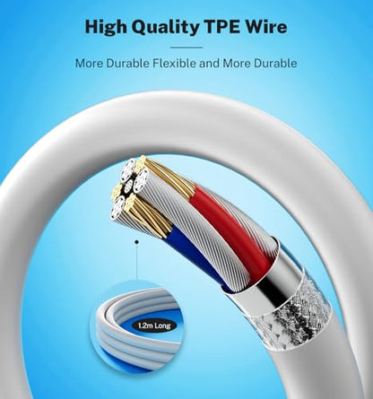 USB C Headphones Wired for iPhone 15 Pro Max 16 Pro Max 17 Plus iPad Stereo - color: White