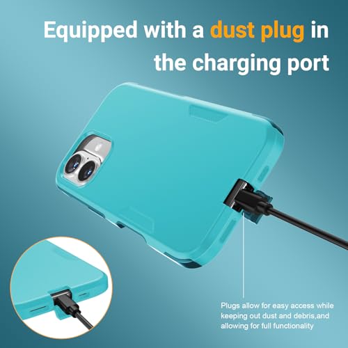 jaroco Magnetic for iPhone 16 Case Heavy Duty Rugged Dual-Layer Teal - color: Teal, size: iPhone 16