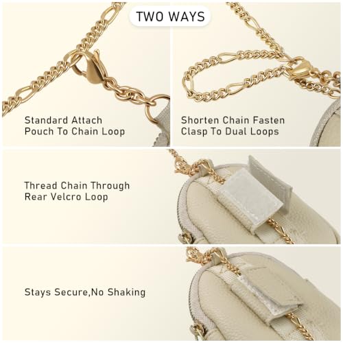 Phone Strap With Wallet,Adjustable Phone Lanyard Crossbody,Gold - color: Gold