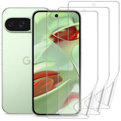 3 Pack Screen Protector for Google Pixel 9 6.3", HD Ultra-Thin Full Coverage Soft TPU Hydrogel Film Google Pixel 9 - Fingerprint ID Compatible, Self-Healing, Touch Sensitive - size: Google Pixel 9