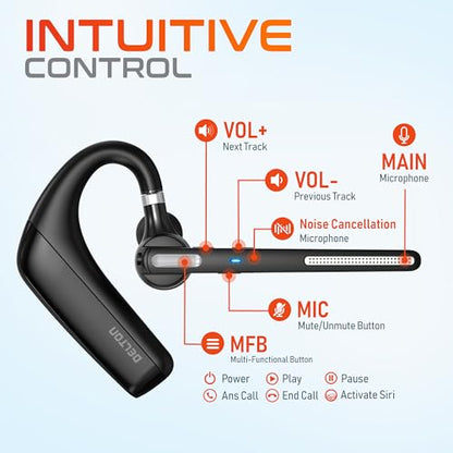 Delton Ultralight Bluetooth Headset with Noise Cancelling Microphone