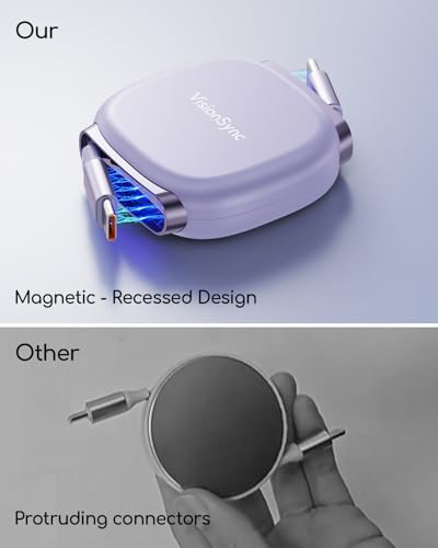 240W Retractable USB C Cable for Phones,3.3FT,Purple,3.3ft,2pack - color: Purple, size: 2Pack-3.3ft