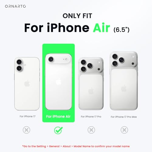 ORNARTO for iPhone Air Case 6.5", Slim Liquid Silicone 3 Layers Soft Gel Rubber Shockproof Protective Cover with Anti-Scratch Microfiber Lining-Cherry Blossom - color: Cherry Blossom