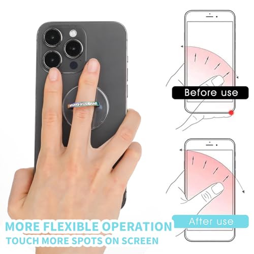 Ymapinc Cell Phone Ring Holder, Phone Case Ring, Bling Phone Ring Holder Grip with Rhinestone Finger Grip 360° Rotation Compatible with Phones Tablets Case