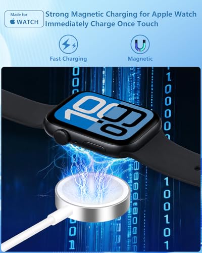 Apple MFi Certified Apple Watch Charger Fast Charging, 6FT Magnetic Charger - color: Seashell White