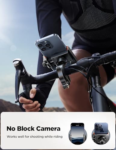 JOYROOM Motorcycle Bike Phone Holder Mount, 1s Lock Bike Phone Holder - color: Orange