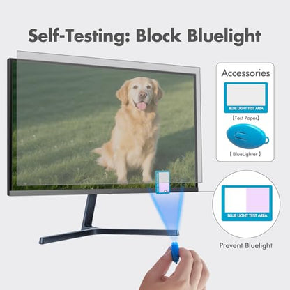 Removable Hanging 27" Monitor Blue Light Blocking Screen Protector