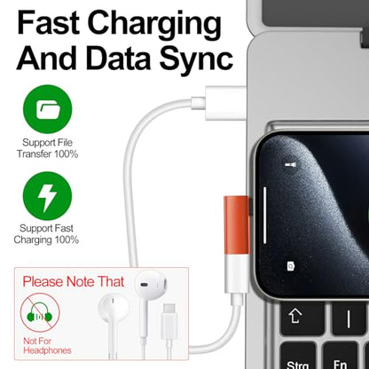xiwxi 2Pack 90 Degree Lightning to USB C Charger Converter for iPhone 15/15Pro/15 Pro Max Plus,Samsung S24 S23,iPad Air,27W PD Fast Charging&Data Transfer,Type C Devices,Not Audio/OTG/PS/2 Cables