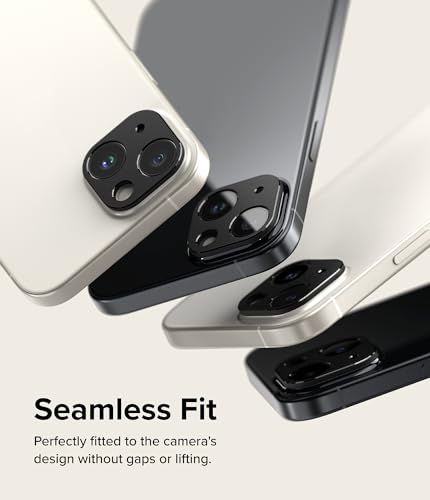 Ringke Camera Styling [Make the Phone Look Better] Compatible with iPhone 15 Camera Lens Protector and iPhone 15 Plus Camera Lens Protector, Protective Stylish Aluminum Frame - Black - size: iPhone 15 & 15 Plus