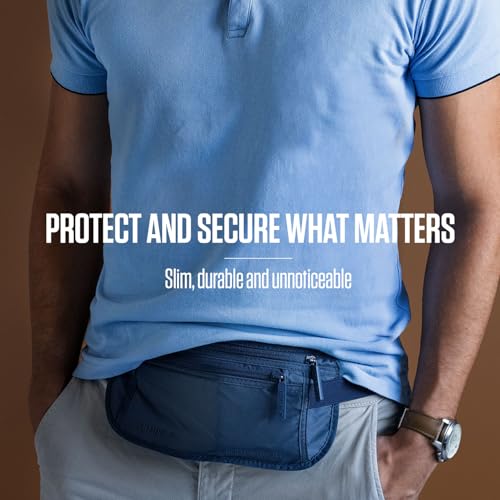 VENTURE 4TH Travel Money Belt, RFID Blocking Passport Holder - Sleek Silver - color: Sleek Silver