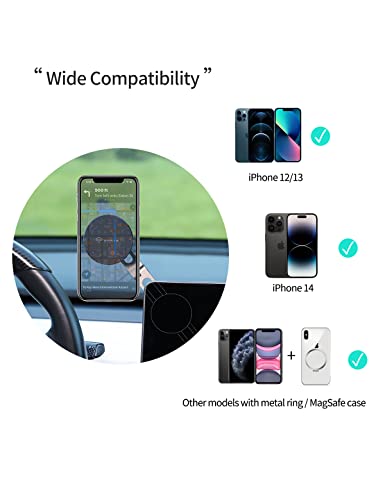 TPARTS Foldable Magnetic Car Cellphone Mount for Tesla Model 3/Y/X/S - color: Mag safe Standard