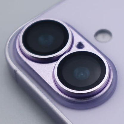 for iPhone 17 Camera Lens Protector Tempered Glass Metal Full Coverage Lens Cover Accessories (Purple) - color: Purple