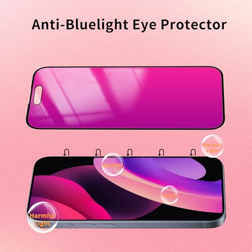 Privacy Screen Protector for iPhone 17 2 Pack (Pink) - color: for iPhone 17 (Pink)