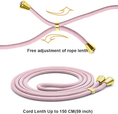 Strap Case for iPhone 17e/16e Clear Adjustable Cord Lanyard Crossbody Cover Women Soft TPU Bumper Strap Shockproof Anti-Yellowing Protective Mobile Case for iPhone 17e/16e - Rose Pink - size: for iPhone 17e/16e