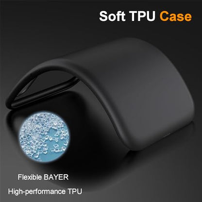 TENOC Phone Case for Samsung Galaxy S24, Black Case Anti-Fingerprint Protective Bumper Matte Cover - color: Black, size: S24