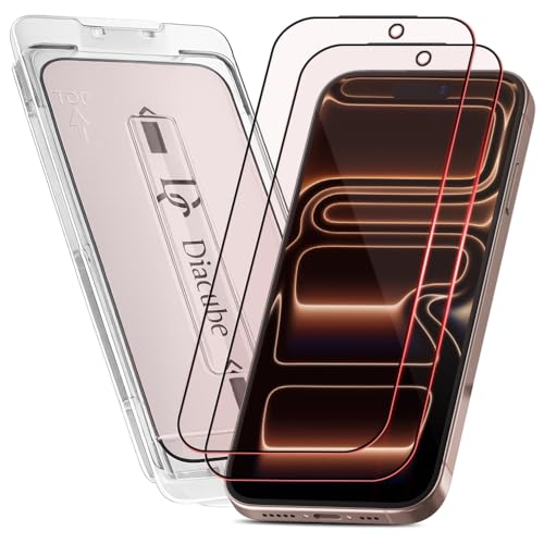 2-Pack Red Light Converter Screen Protector for iPhone 17 Pro Max, Quantum Dot Technology Converts Blue Light to Red Light for Better Sleep & Eye Comfort, 9H Tempered Glass with Easy-Install Frame - size: iPhone 17 Pro Max