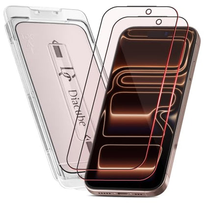 2-Pack Red Light Converter Screen Protector for iPhone 17 Pro Max, Quantum Dot Technology Converts Blue Light to Red Light for Better Sleep & Eye Comfort, 9H Tempered Glass with Easy-Install Frame - size: iPhone 17 Pro Max