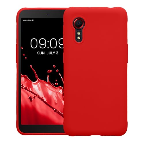 kwmobile Case Compatible with Samsung Galaxy Xcover 5 Case - Soft Slim Protective TPU Silicone Cover - Classic Red - color: Classic Red