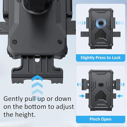 Bike Phone Holder, Handlebar Phone Mount for Bike and Motorcycle, Electric Scooter Mountain Bike, Adjustable Cell Phone Holder,Secure Holder for 4.7-6.8 Inch All Cell Phones
