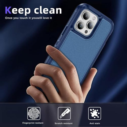 for iPhone 13 Pro Max Case, Shockproof Dustproof Drop Proof, Military-Grade Dual Guard Protection, Blue - color: Blue, size: iPhone 13 PRO MAX