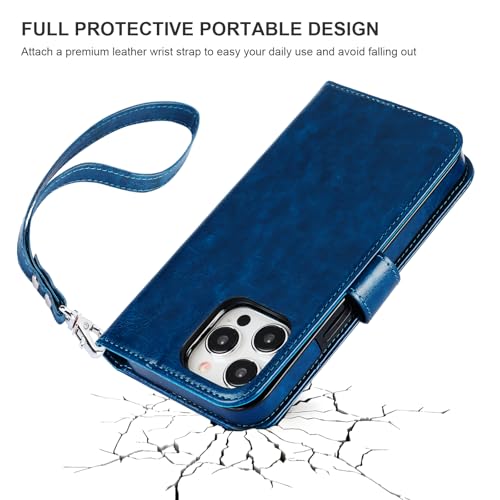 Bocasal for MagSafe Wallet Case Card Holder for iPhone 14 Pro Max Blue - color: Blue for MagSafe