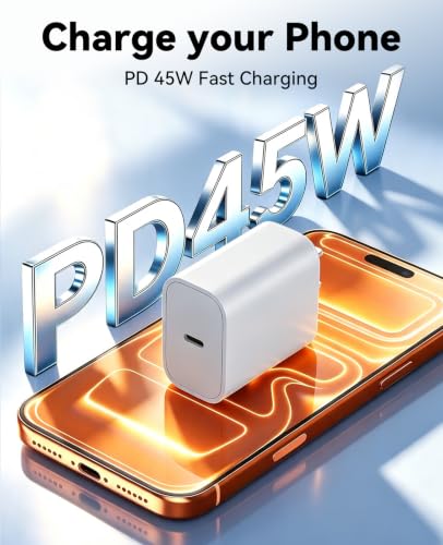 45W USB C Charger Block 4Pack Fast Charging Power Block for Home & Office - color: Off-white