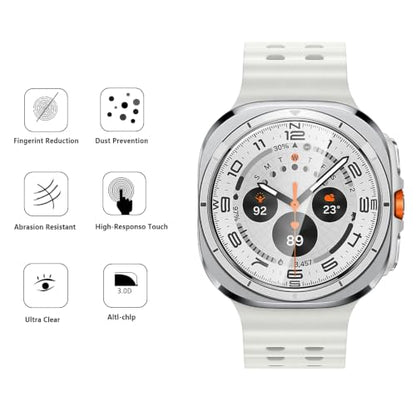 5 Pack Tempered Glass for Samsung Galaxy Watch Ultra 2 47mm 2026 Screen Protector,9H Hardness,Anti-Fingerprints,HD-Clear,Full Coverage Watch Film for Galaxy Watch Ultra 2 47mm - color: Samsung Galaxy Watch Ultra 2 47mm