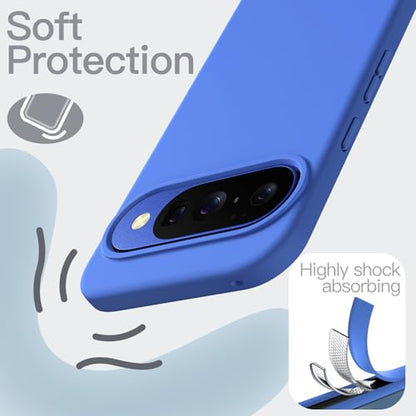 JETech Silicone Case for Google Pixel 10/10 Pro, Indigo | Silky Soft Touch, Shockproof Protection, Scratch Resistant, Microfiber Lining - color: Indigo, size: Pixel 10/10 Pro
