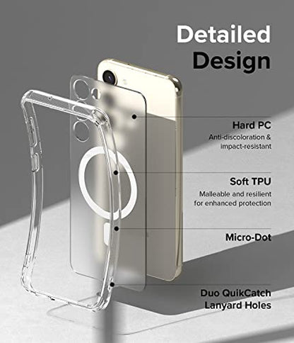 Ringke for Samsung Galaxy S23 Plus Case [Fusion Magnetic Matte Clear] | Compatible with MagSafe, Oil & Dirt Resistant, Anti-Fingerprint Technology Prevents Oily Smudges, Feels Velvety Soft - size: Galaxy S23 Plus