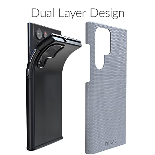 Crave Galaxy S22 Ultra Case, Shockproof Protection Dual Layer Case for Samsung Galaxy S22 Ultra 5G (6.8 inch) - Slate - color: Slate, size: Galaxy S22 Ultra