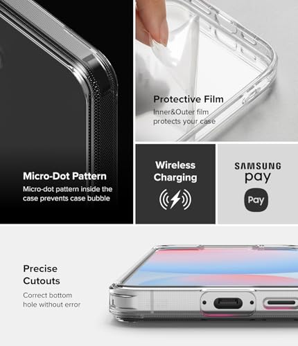 Ringke for Samsung Galaxy S24 FE Case [Fusion Matte Clear] | Oil & Dirt Resistant, Anti-Fingerprint Technology Prevents Oily Smudges, Frosted Coating Feels Velvety Soft - size: Galaxy S24 FE