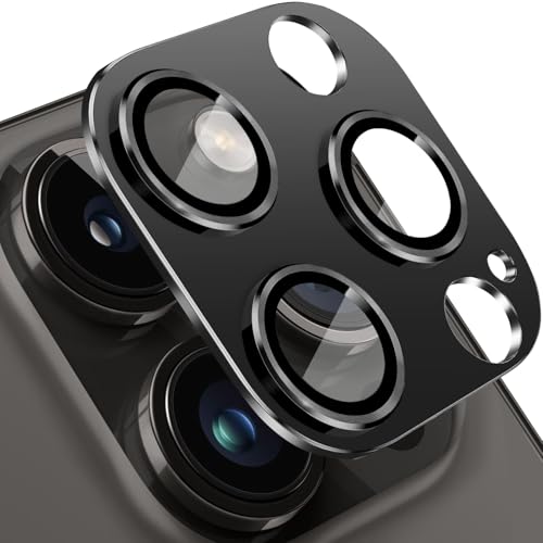 for iPhone 14 Pro and iPhone 14 Pro Max Camera Lens Protector, Anti-Scratch Tempered Glass Camera Screen Protector Shockproof Full Protective Camera Cover Case Friendly Lens Cover-Black - color: Black Glossy, size: for iPhone 14 Pro / 14 Pro Max
