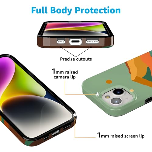 Casely iPhone 15 Plus Case | Endless Peaks | Colorblock Mountain | Compatible with MagSafe | Classic Ultra Slim Design - color: Endless Peaks | Colorblock Mountain