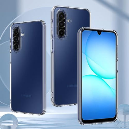 Anoowkoa Designed for Samsung Galaxy A17 5G Case: Anti Yellowing Clear Phone Case with 2 Pack Galaxy A17 Tempered Glass Screen Protector.9H Hardness.Shockproof. Transparent - color: Samsung Galaxy A17