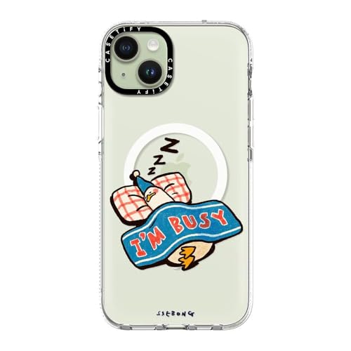 CASETiFY for iPhone 15 Plus Case - Impact Clear Compatible with MagSafe | Not Yellowing | 6.6 ft. 3X Military Grade Drop Protection | I'm so busy | Clear - color: I'm so busy, size: Iphone 15 Plus (6.7")