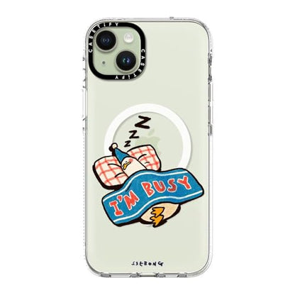 CASETiFY for iPhone 15 Plus Case - Impact Clear Compatible with MagSafe | Not Yellowing | 6.6 ft. 3X Military Grade Drop Protection | I'm so busy | Clear - color: I'm so busy, size: Iphone 15 Plus (6.7")