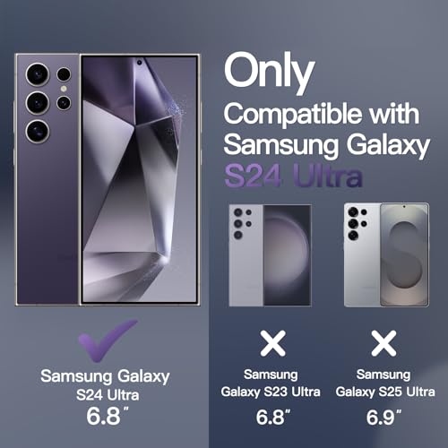 JETech Magnetic Case for Samsung Galaxy S24 Ultra, Titanium Violet - color: Titanium Violet, size: Galaxy S24 Ultra