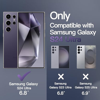 JETech Magnetic Case for Samsung Galaxy S24 Ultra, Titanium Violet - color: Titanium Violet, size: Galaxy S24 Ultra