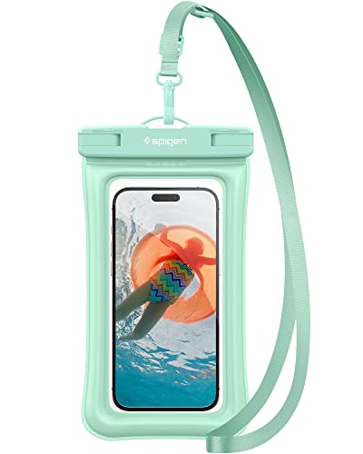 Spigen AquaShield Floating Waterproof Phone Pouch, IPX8 (1 Pack) | For all iPhone Series, Pixel Series, Galaxy S/Z Fold Ultra/Z Fold/Flip Series Universal Compatibility - Floatable Mint - color: Floatable Mint