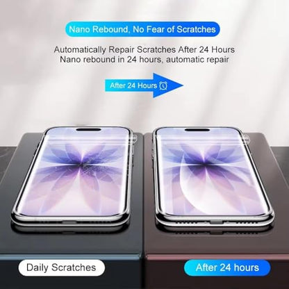 [2 Pack] Hydrogel Flexible Screen Protector for iPhone 17 Pro Max, Upgraded Non-breakable HD Clarity Soft TPU Protective Film [Anti-Scratch] [Bubble Free] (Not Glass) - color: iPhone 17 Pro Max