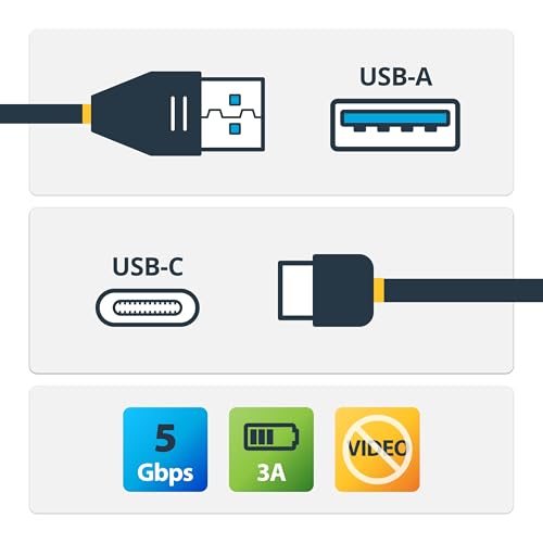 StarTech.com USB to USB C Cable – 1m / 3 ft – 5Gbps – USB A to USB C – USB Type C – USB Cable Male to Male – USB C to USB (USB315AC1M),Black - size: 3 ft / 1m, style: USB 3.0 - C to A
